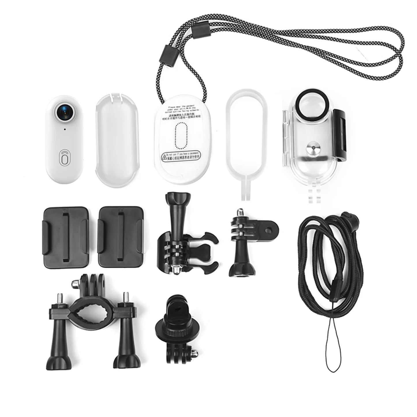 1080P Tiny Action Camera Wifi Sports Camera 120° Wide Angle Lens with Magnetic Lanyard Back Clip Waterproof Case 32GB TF Card